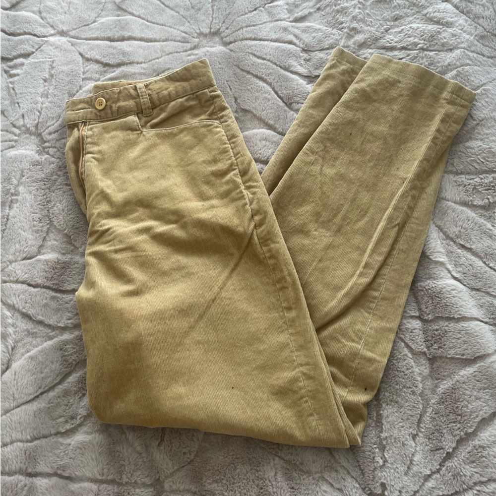 Vintage mustard straight leg corduroy pants